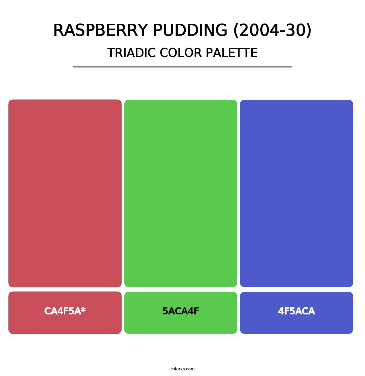 Raspberry Pudding (2004-30) - Triadic Color Palette