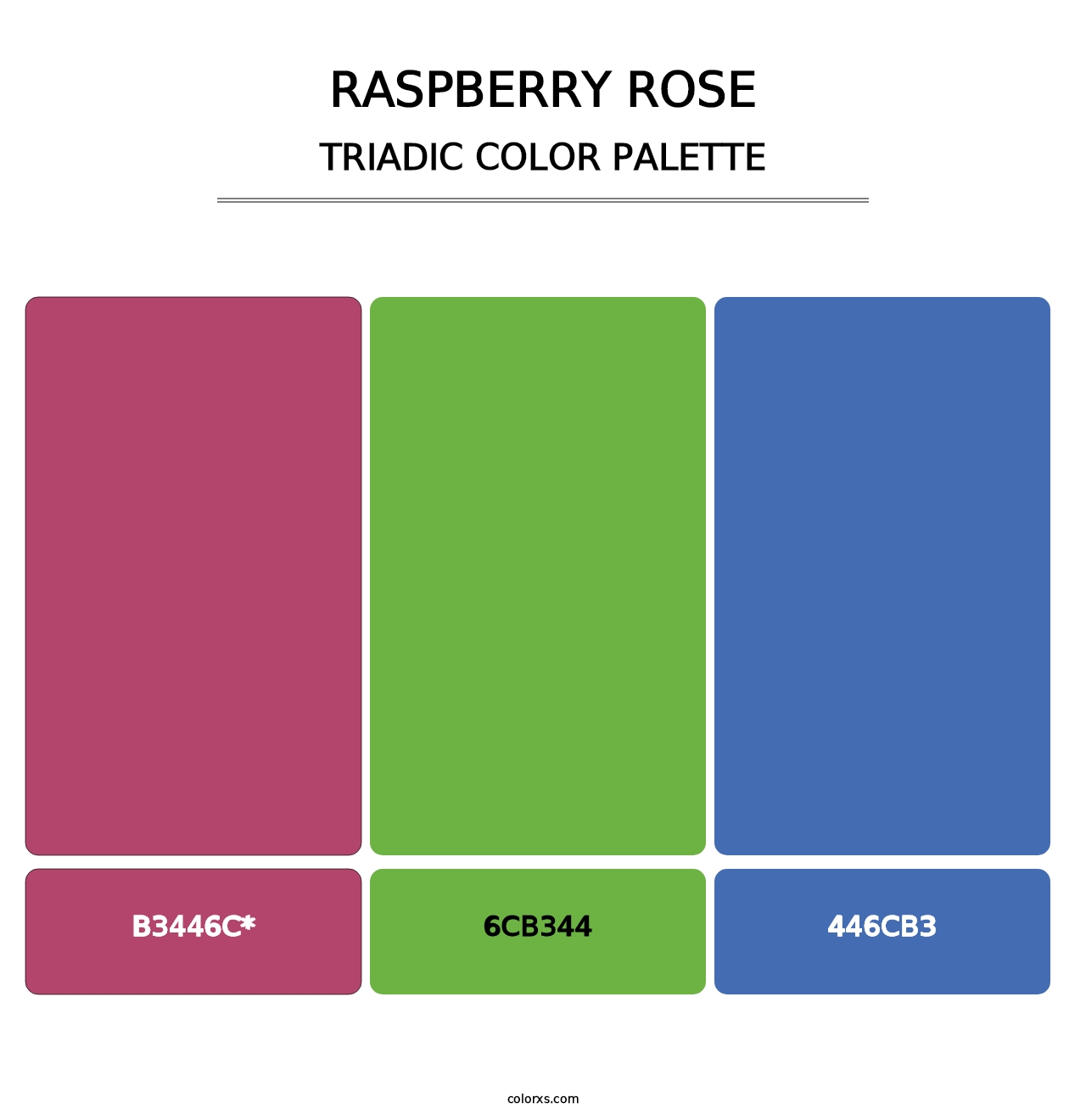 Raspberry Rose - Triadic Color Palette