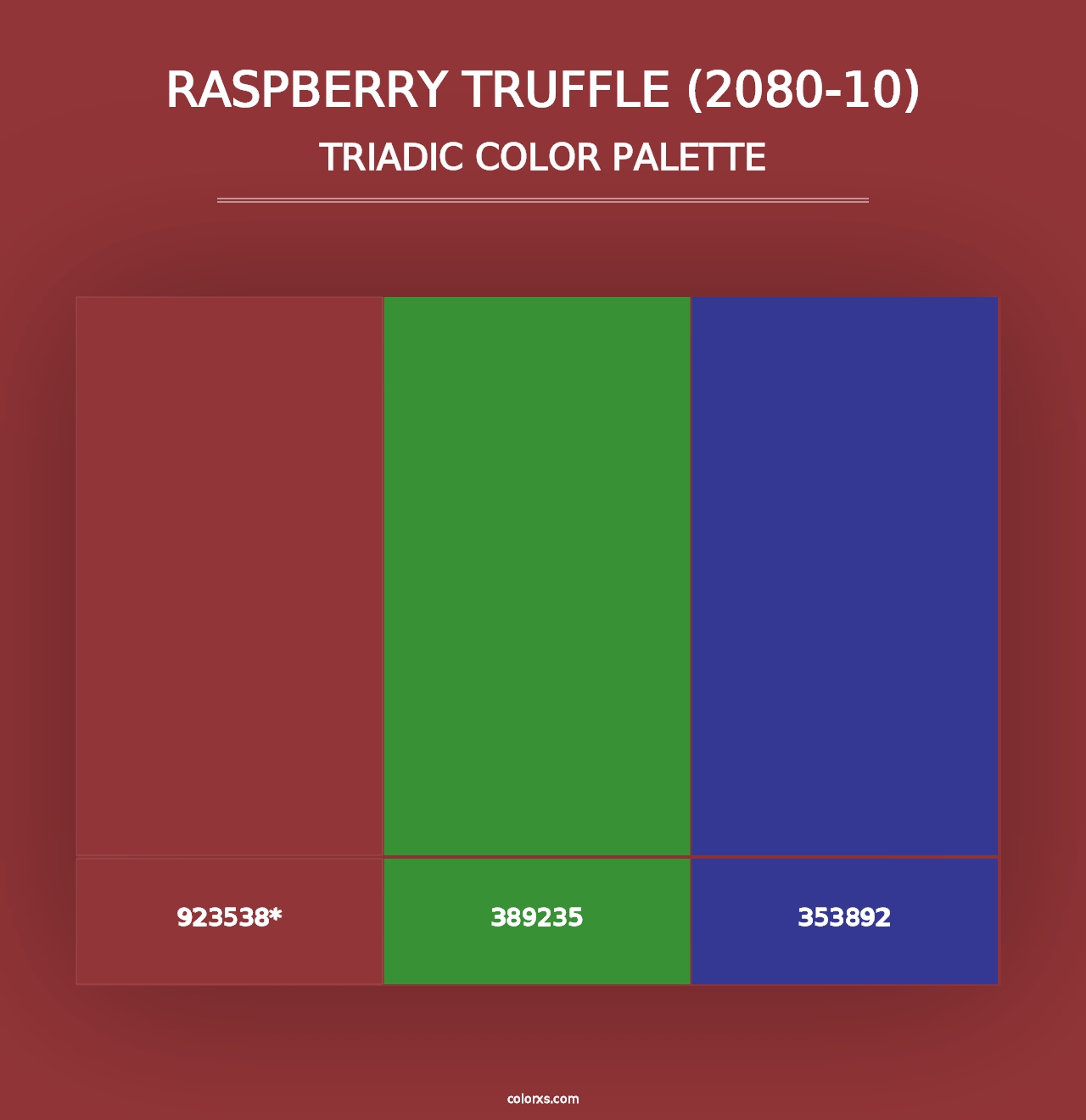 Raspberry Truffle (2080-10) - Triadic Color Palette