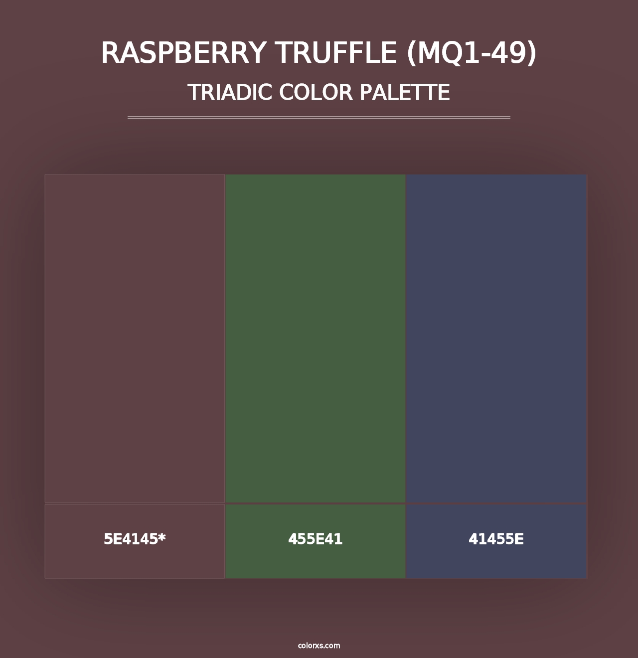 Raspberry Truffle (MQ1-49) - Triadic Color Palette