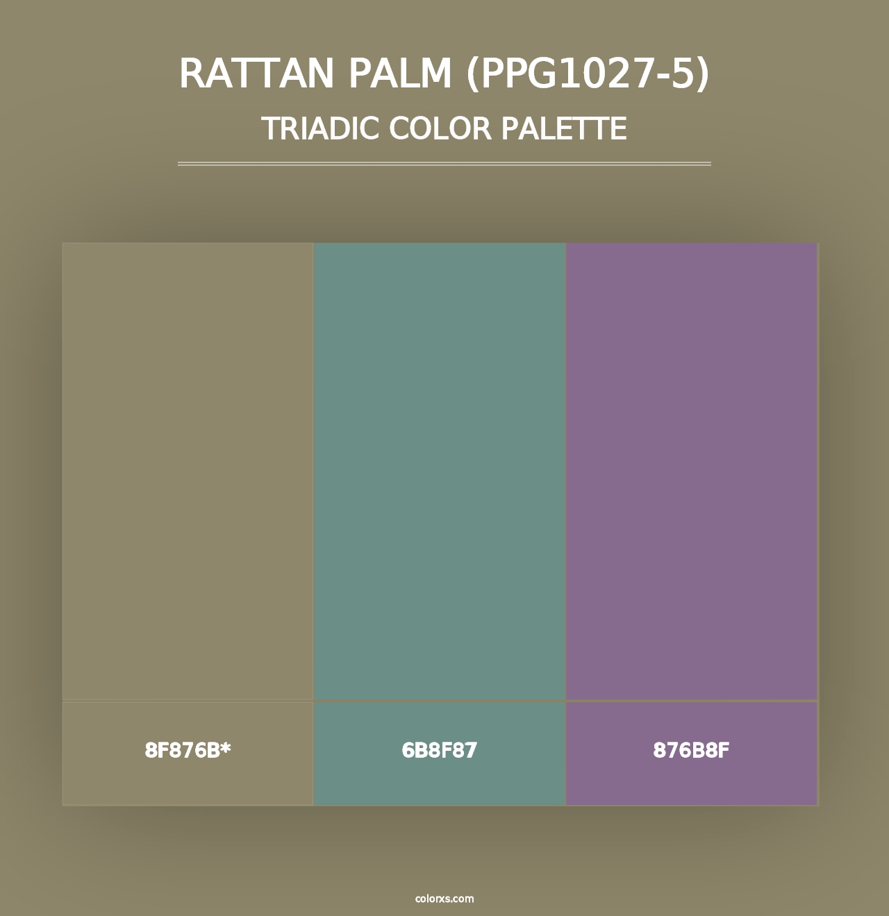 Rattan Palm (PPG1027-5) - Triadic Color Palette