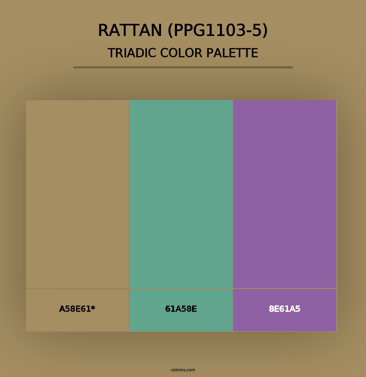 Rattan (PPG1103-5) - Triadic Color Palette