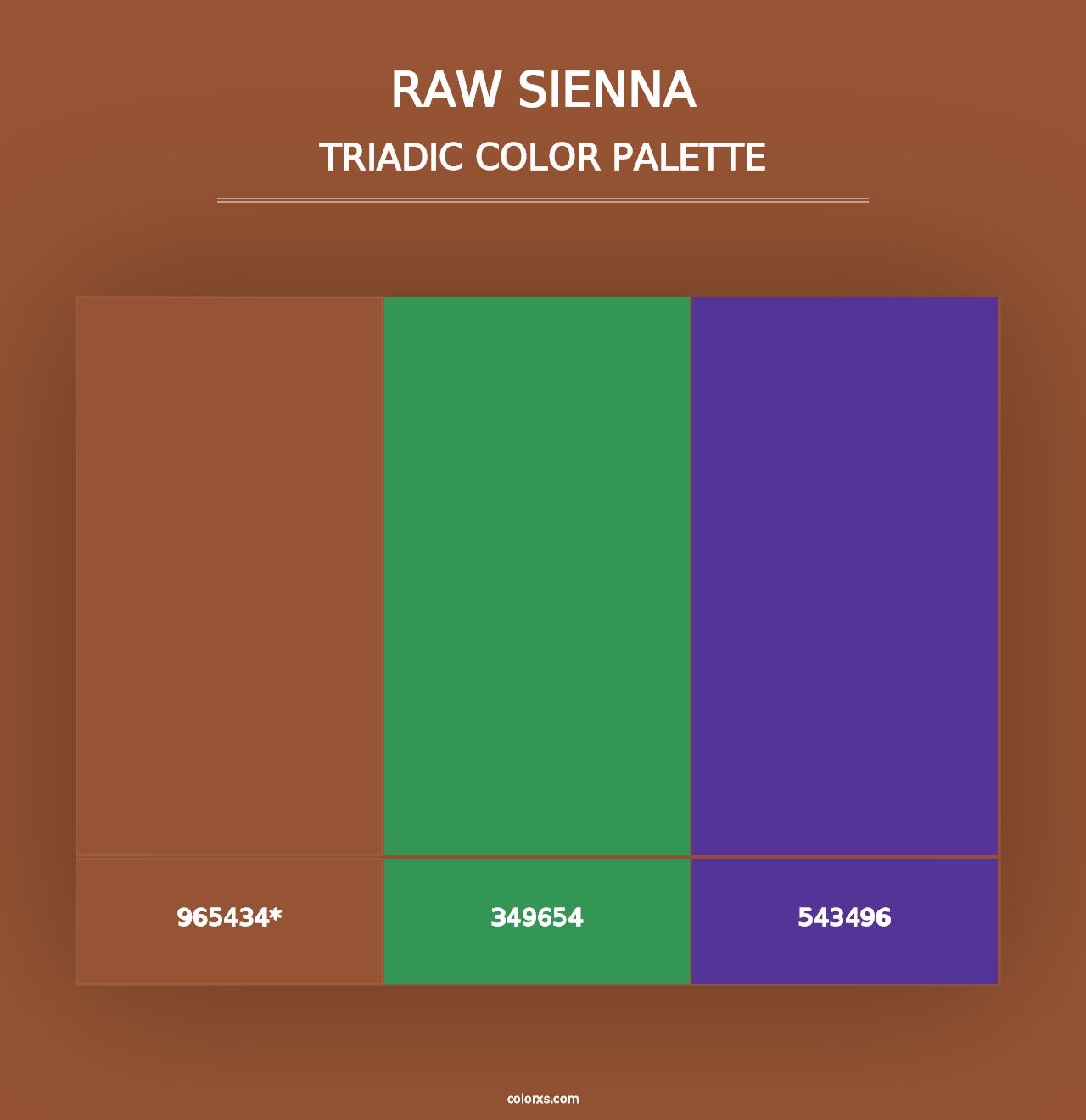 Raw Sienna - Triadic Color Palette