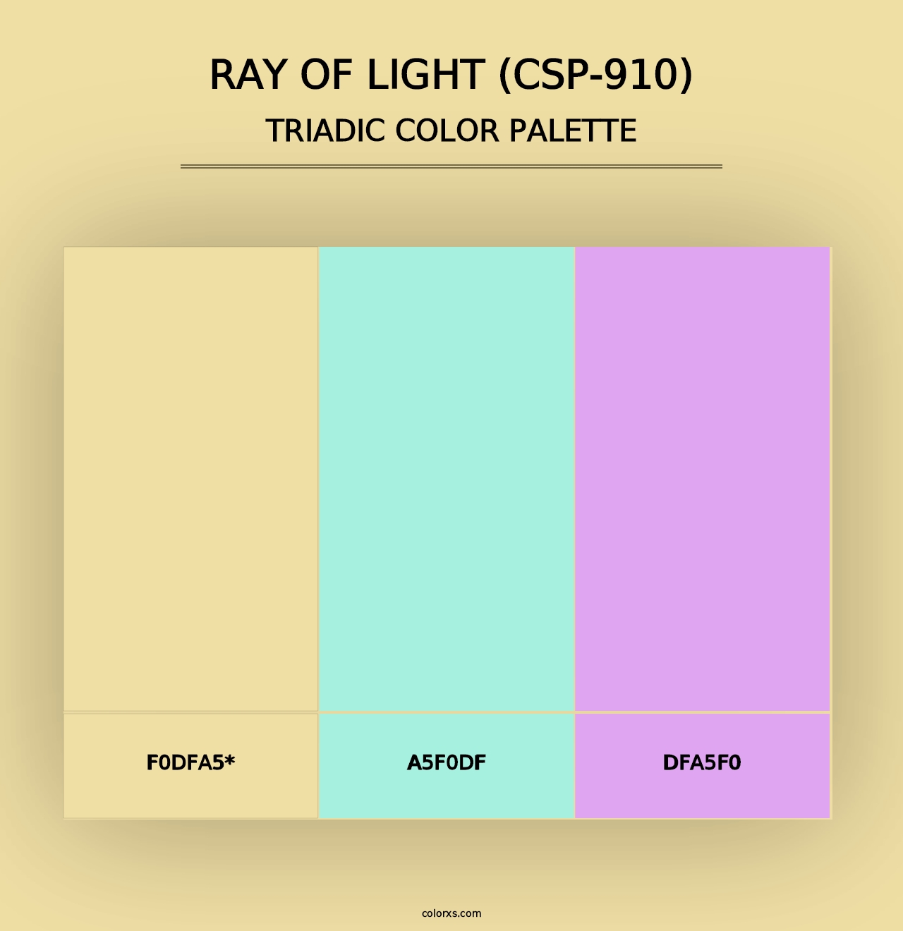 Ray of Light (CSP-910) - Triadic Color Palette