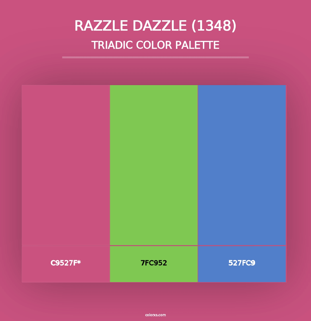 Razzle Dazzle (1348) - Triadic Color Palette