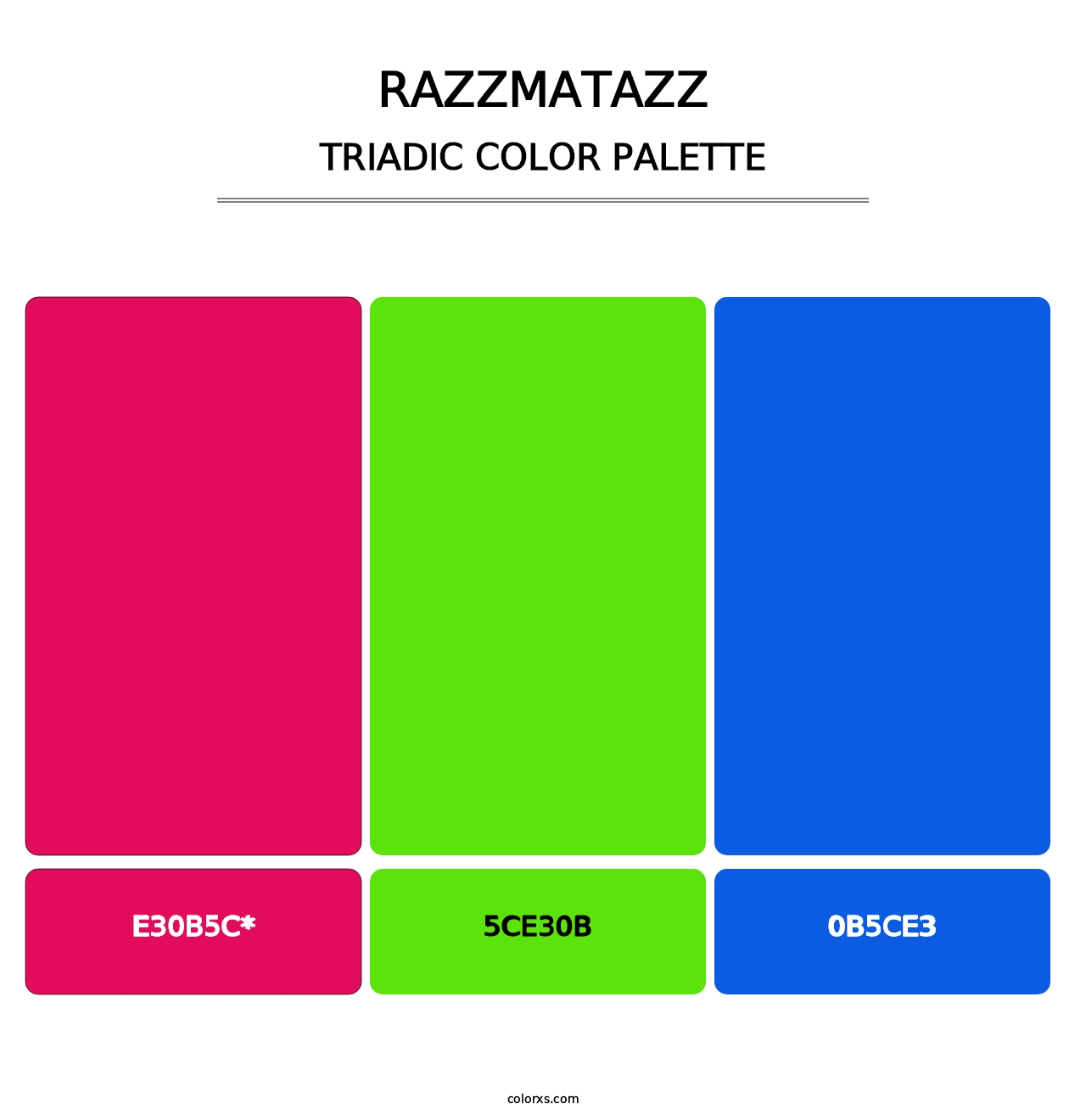 Razzmatazz - Triadic Color Palette