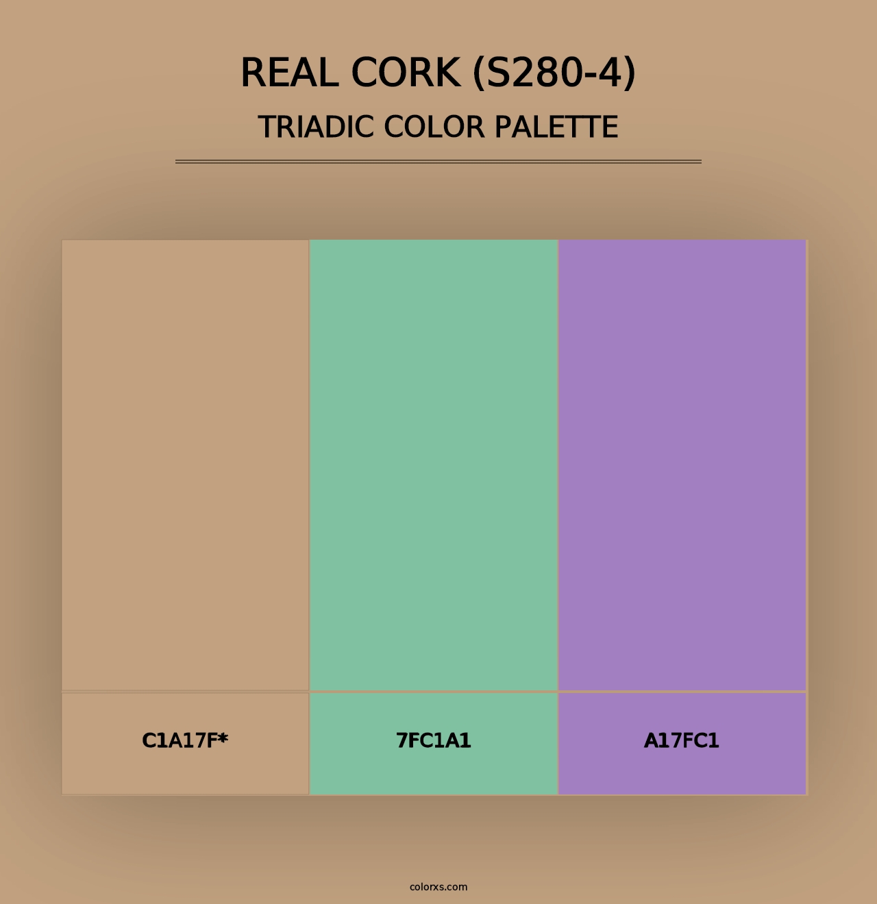 Real Cork (S280-4) - Triadic Color Palette