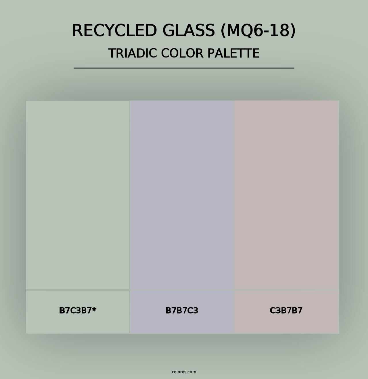 Recycled Glass (MQ6-18) - Triadic Color Palette