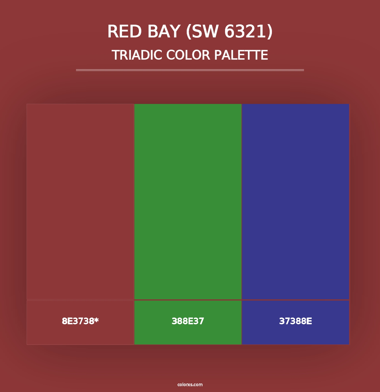 Red Bay (SW 6321) - Triadic Color Palette