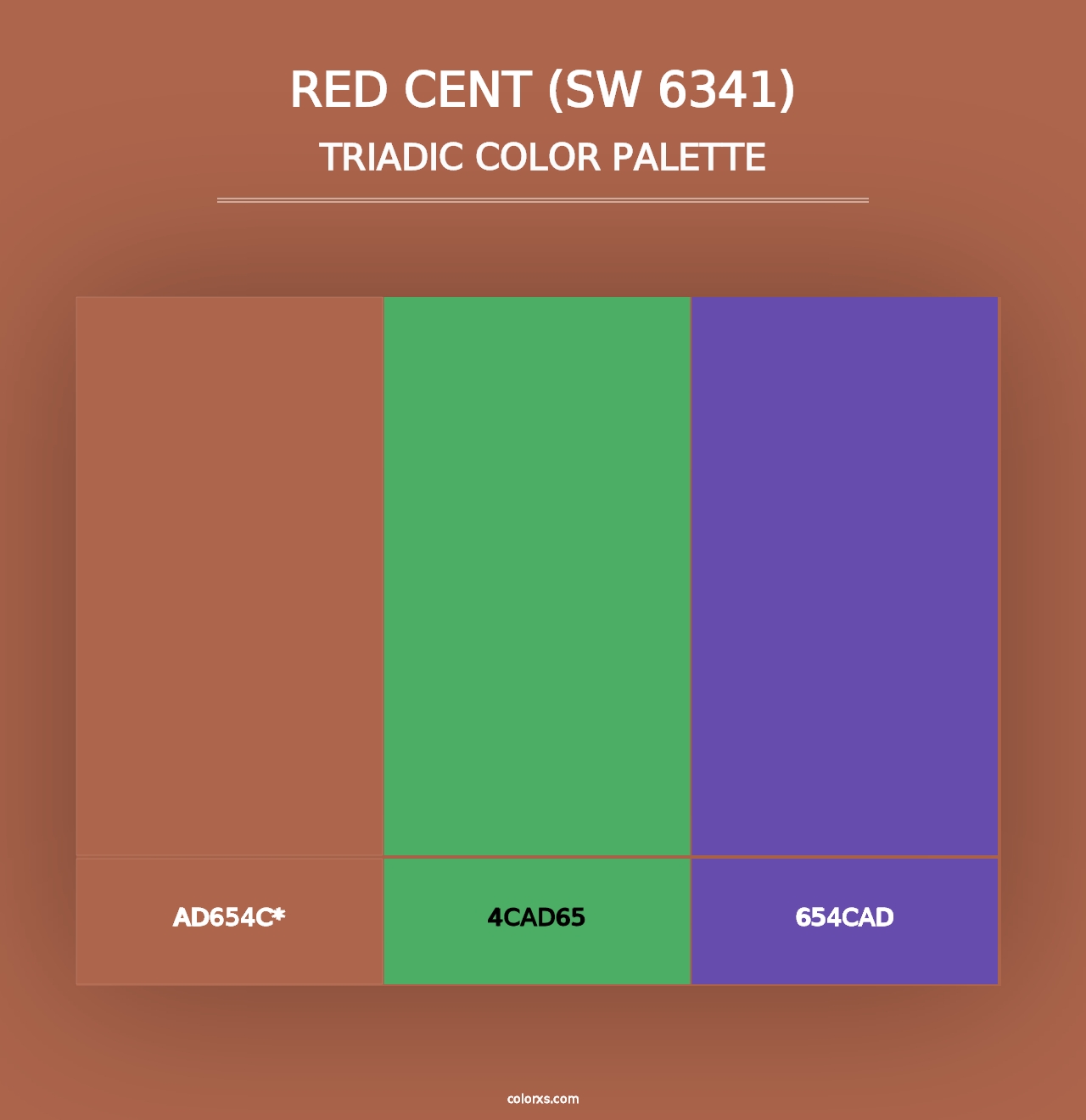 Red Cent (SW 6341) - Triadic Color Palette