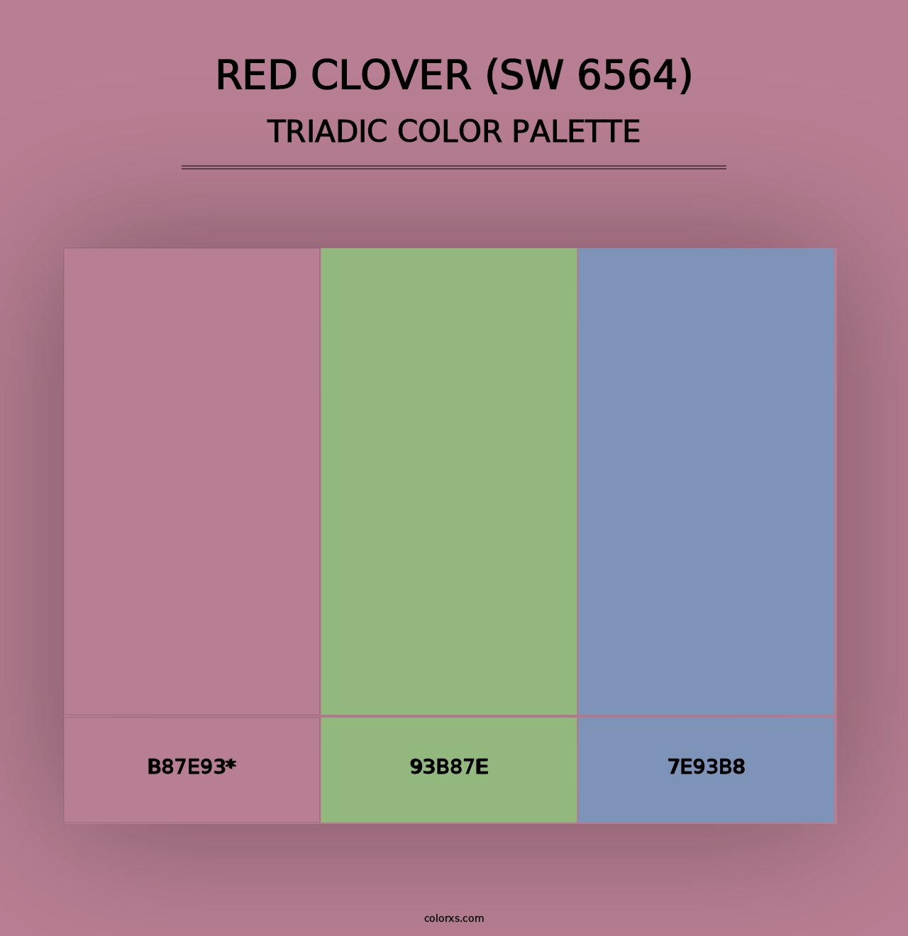 Red Clover (SW 6564) - Triadic Color Palette