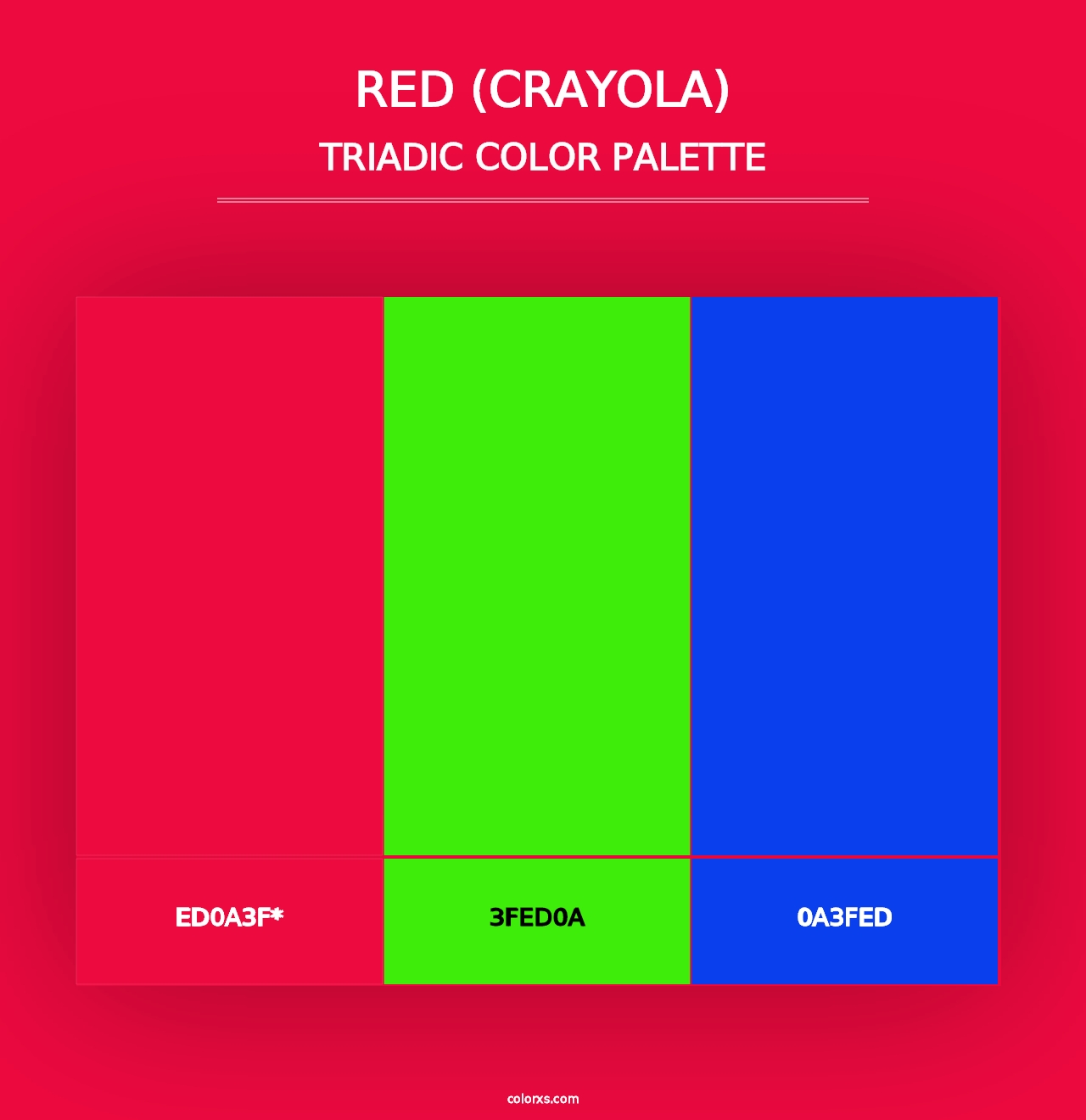 Red (Crayola) - Triadic Color Palette