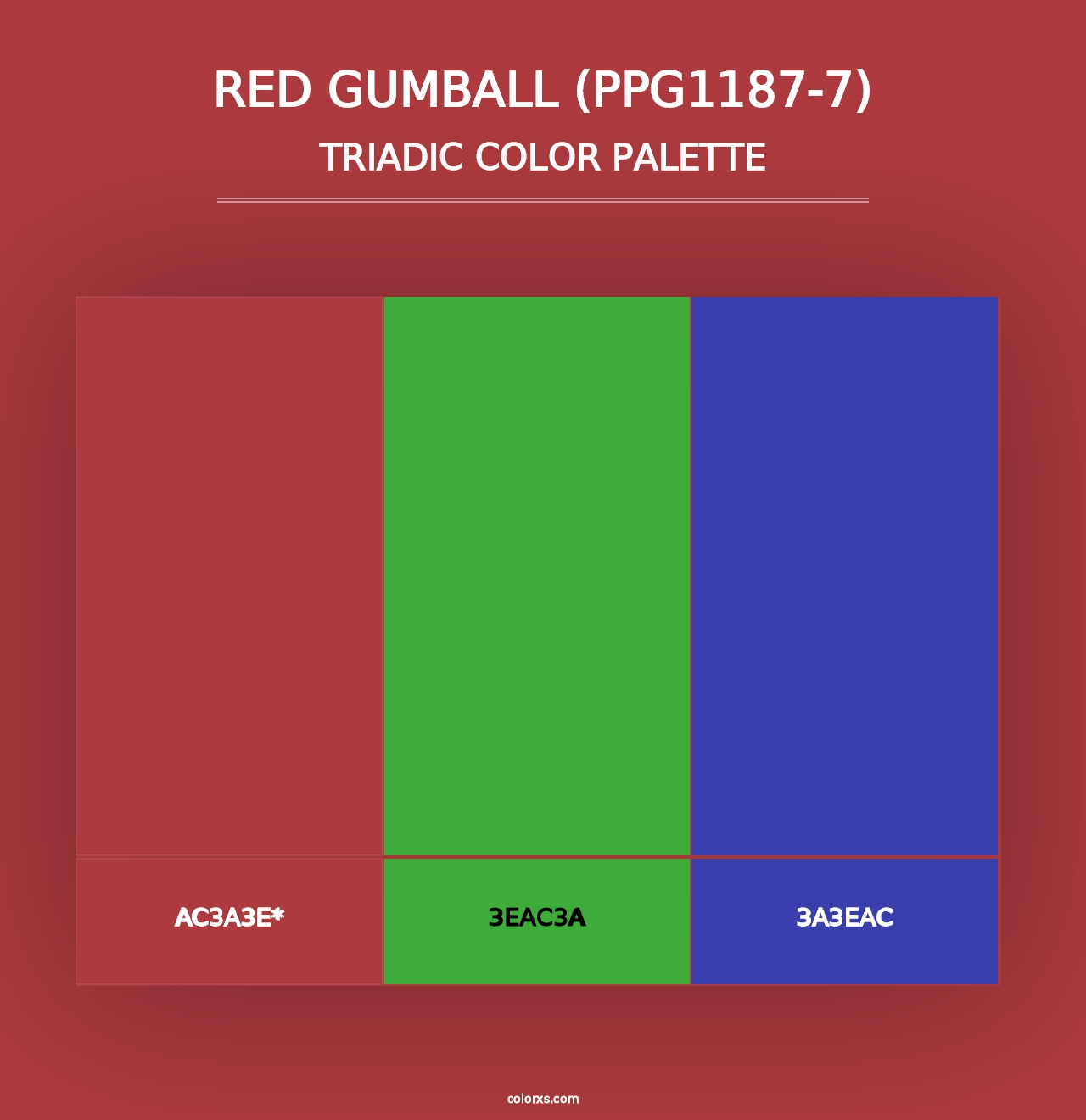 Red Gumball (PPG1187-7) - Triadic Color Palette