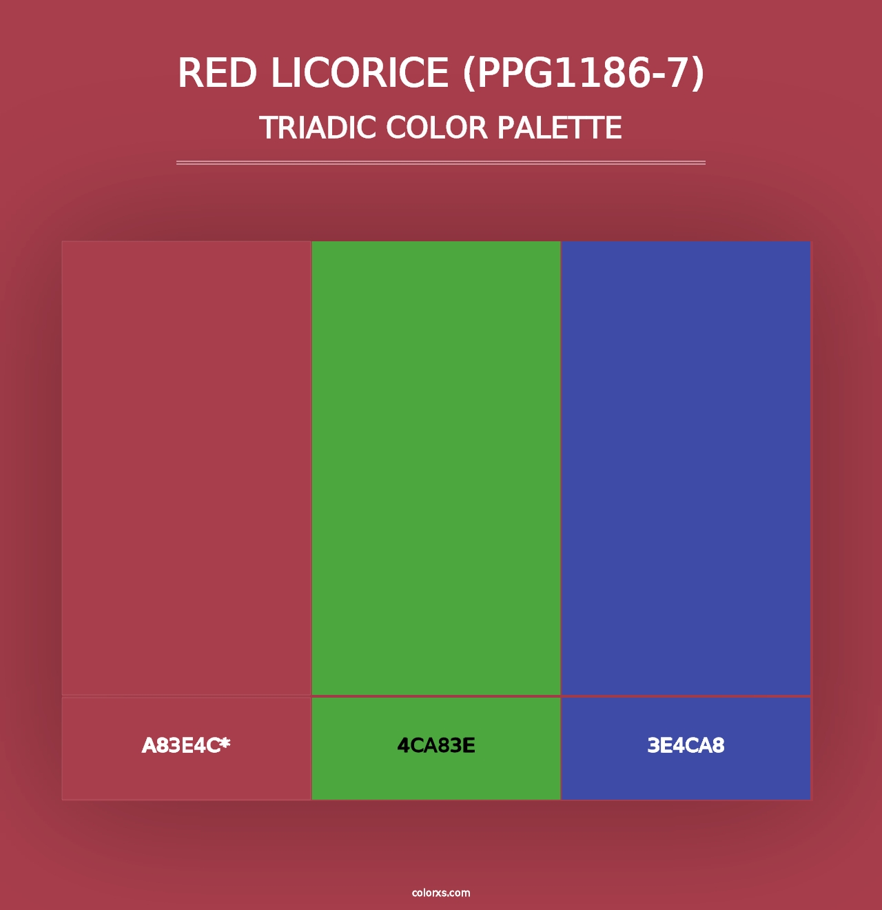 Red Licorice (PPG1186-7) - Triadic Color Palette