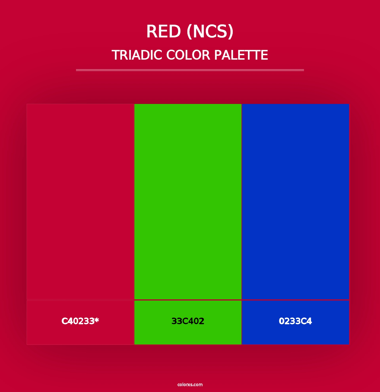 Red (NCS) - Triadic Color Palette