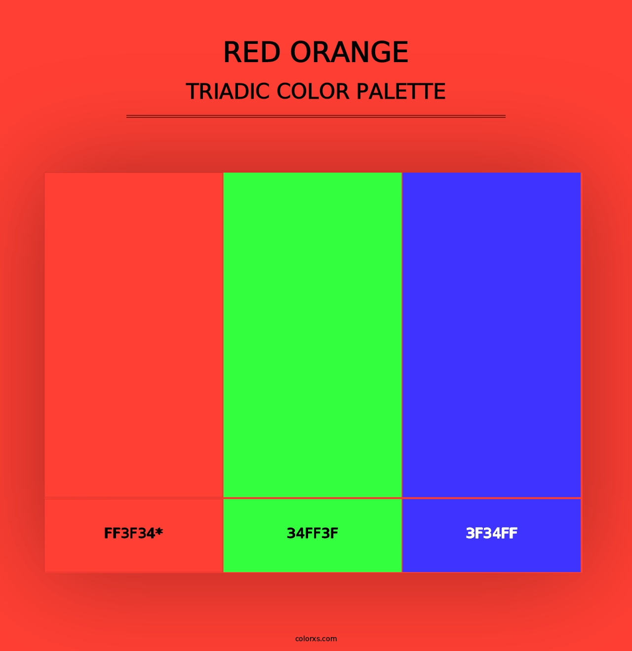 Red Orange - Triadic Color Palette