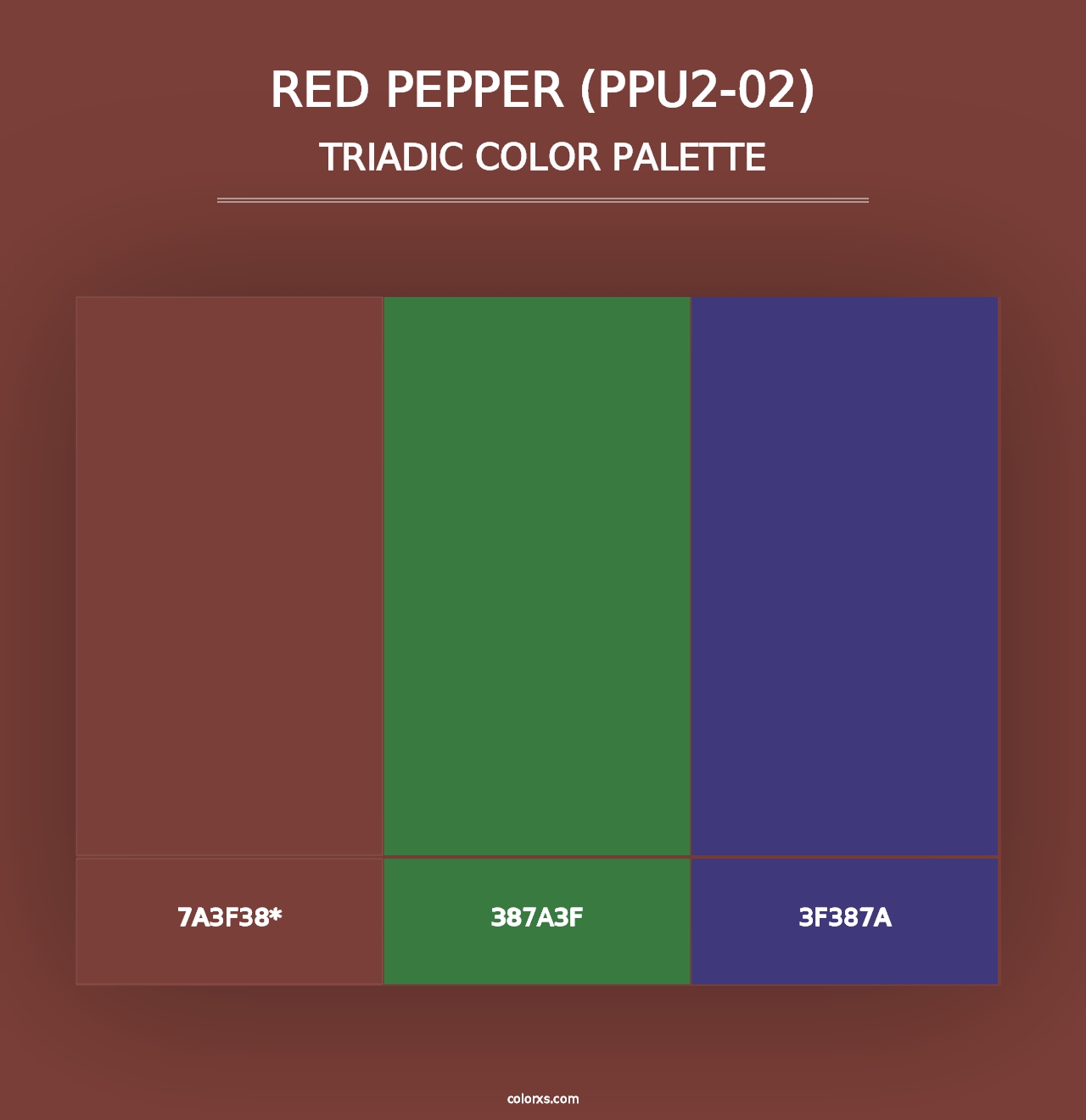 Red Pepper (PPU2-02) - Triadic Color Palette