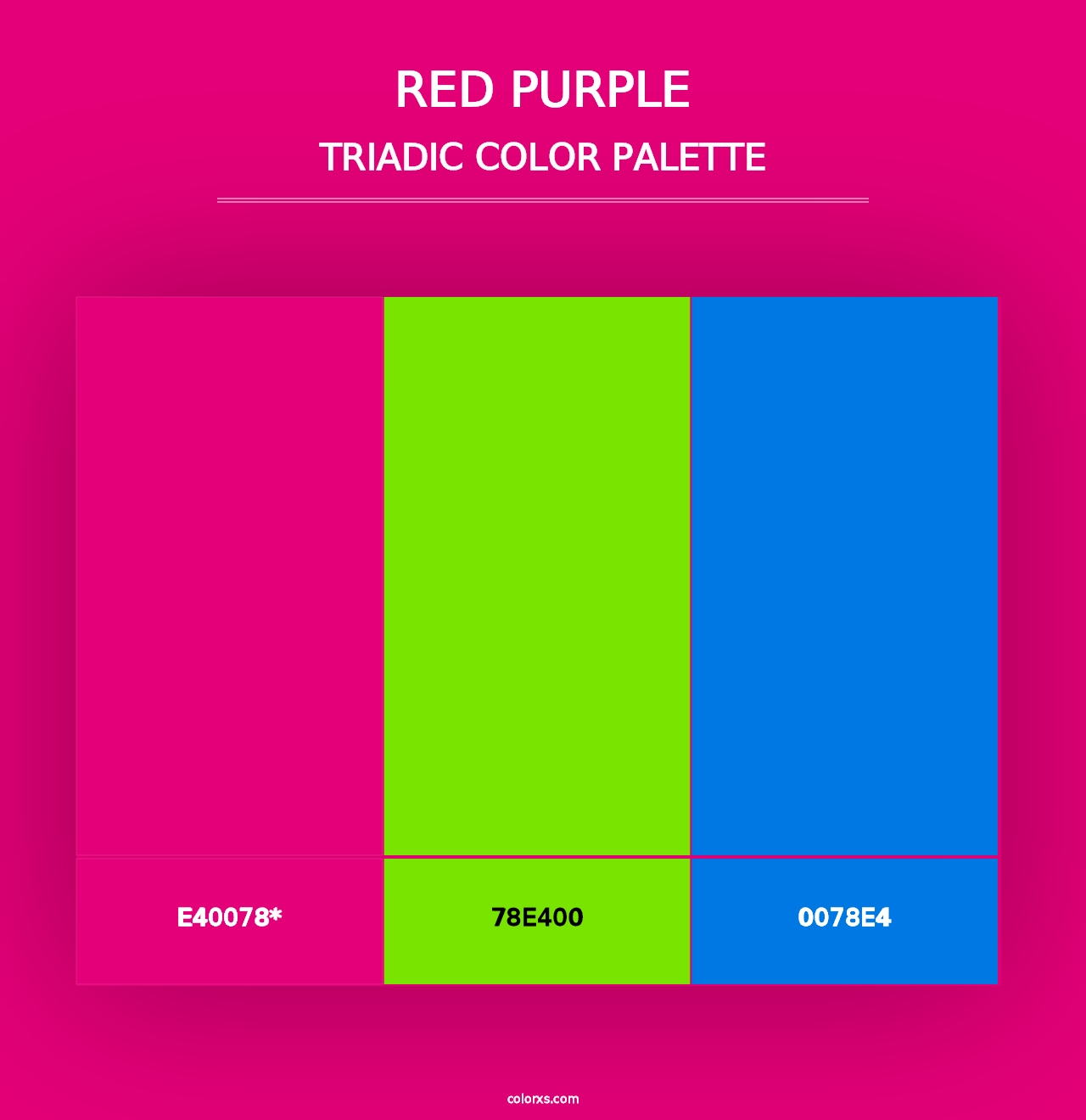 Red Purple - Triadic Color Palette