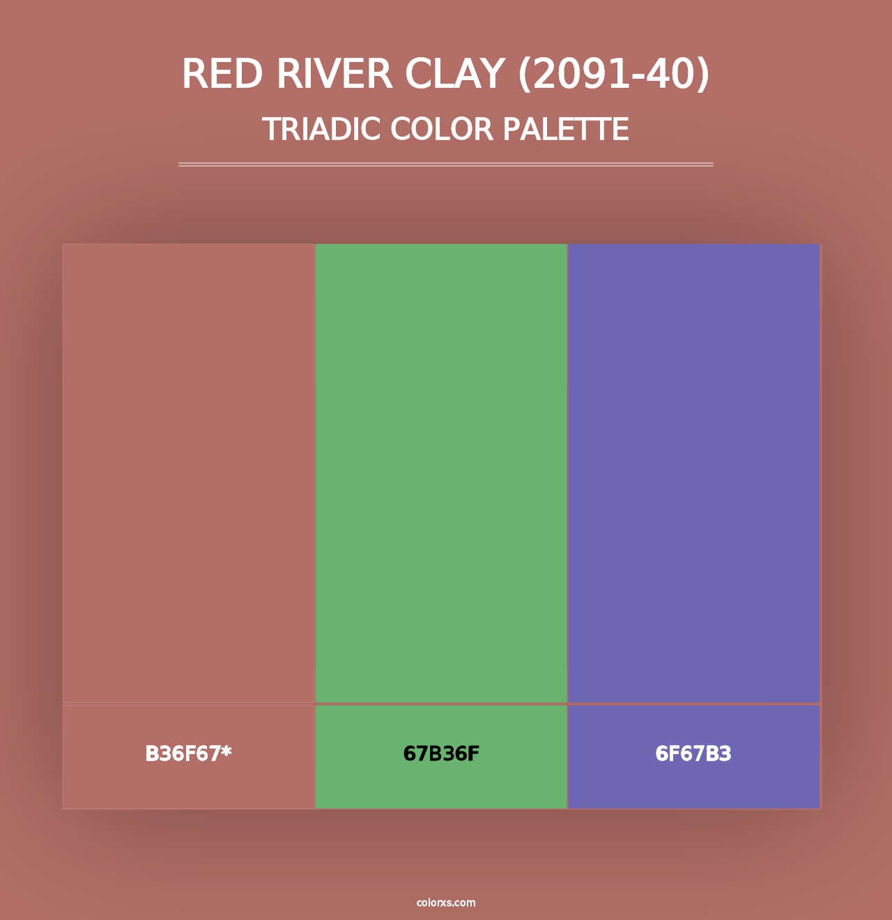 Red River Clay (2091-40) - Triadic Color Palette