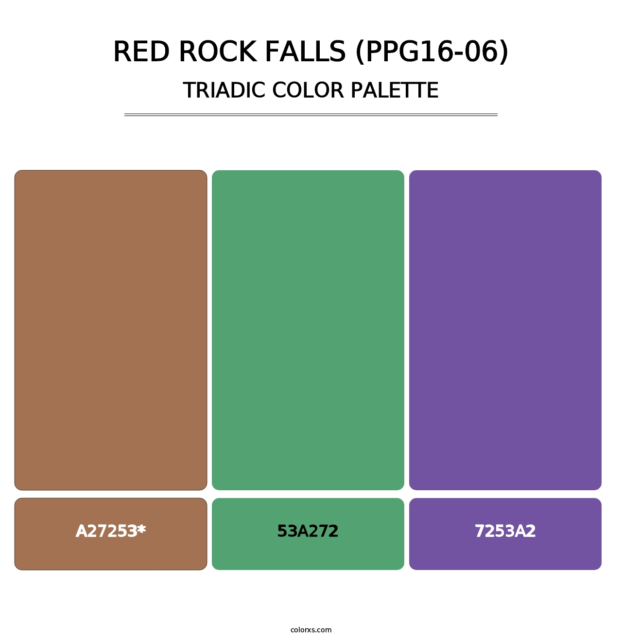 Red Rock Falls (PPG16-06) - Triadic Color Palette