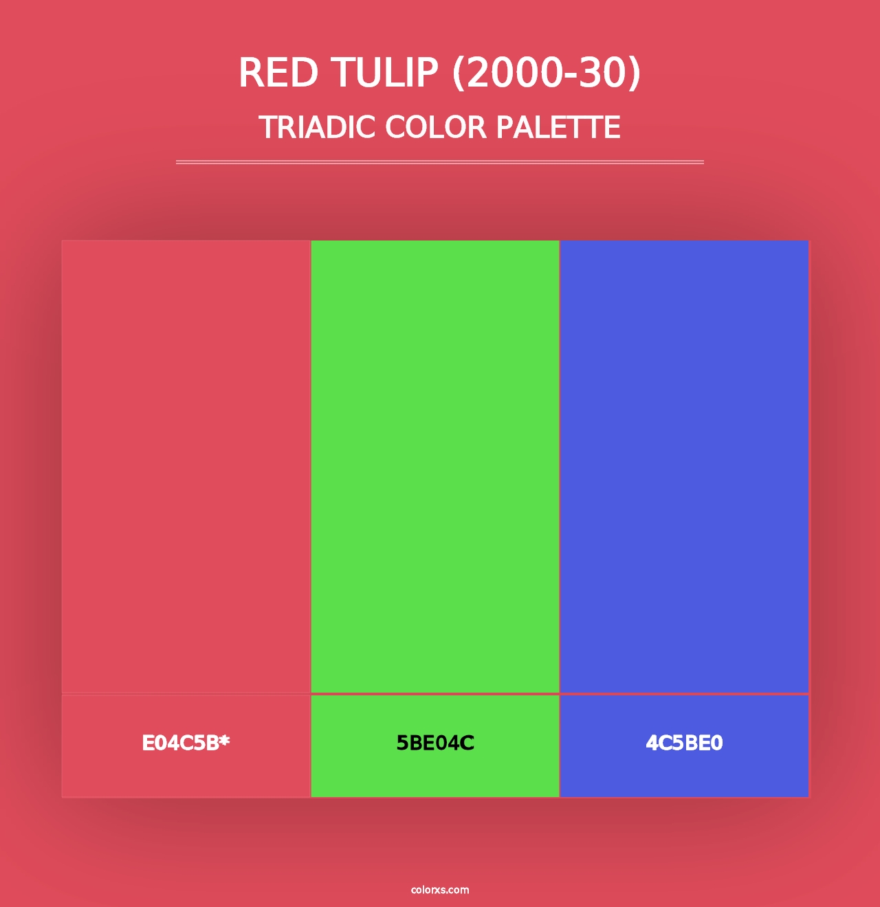 Red Tulip (2000-30) - Triadic Color Palette