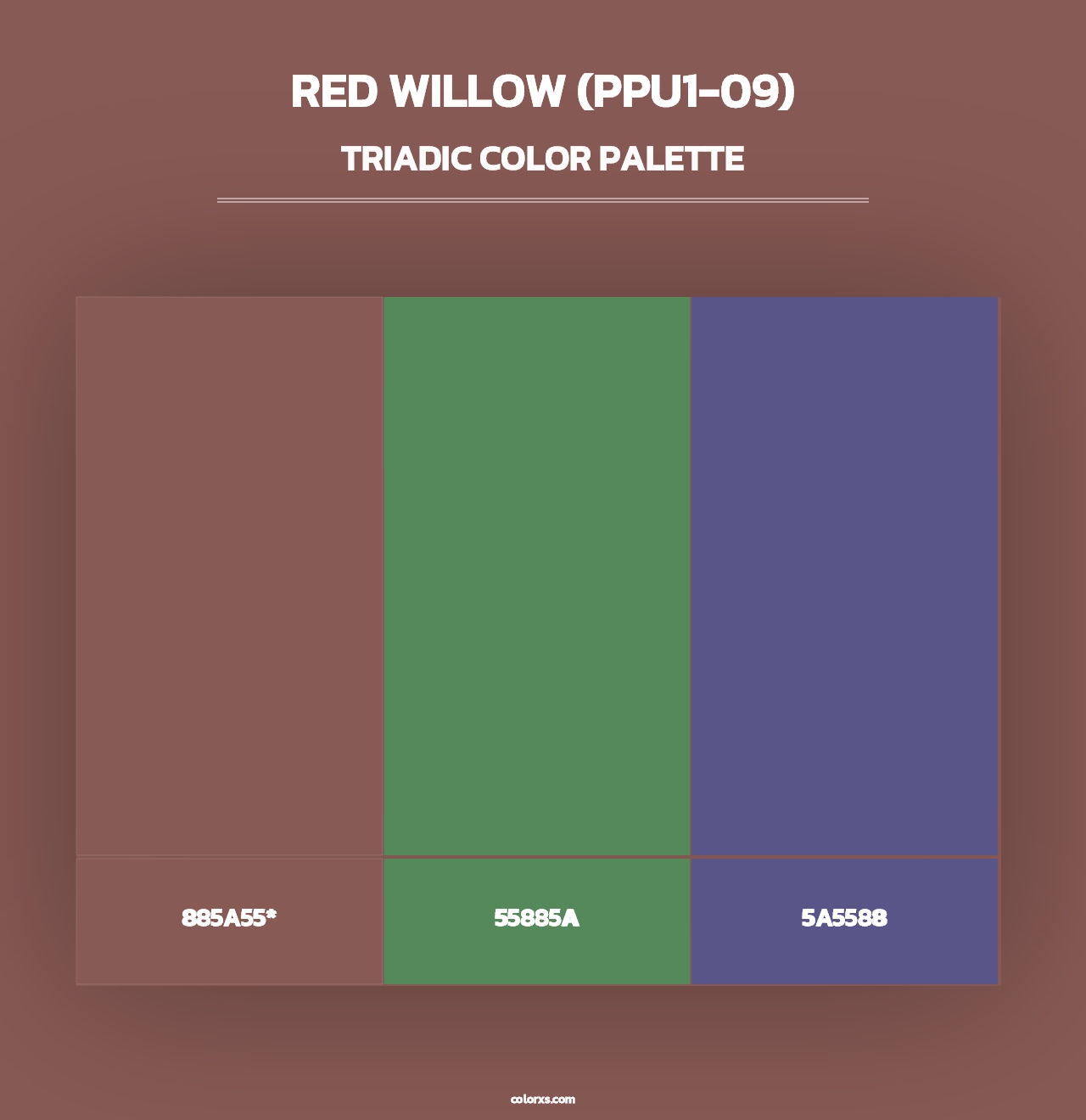 Red Willow (PPU1-09) - Triadic Color Palette