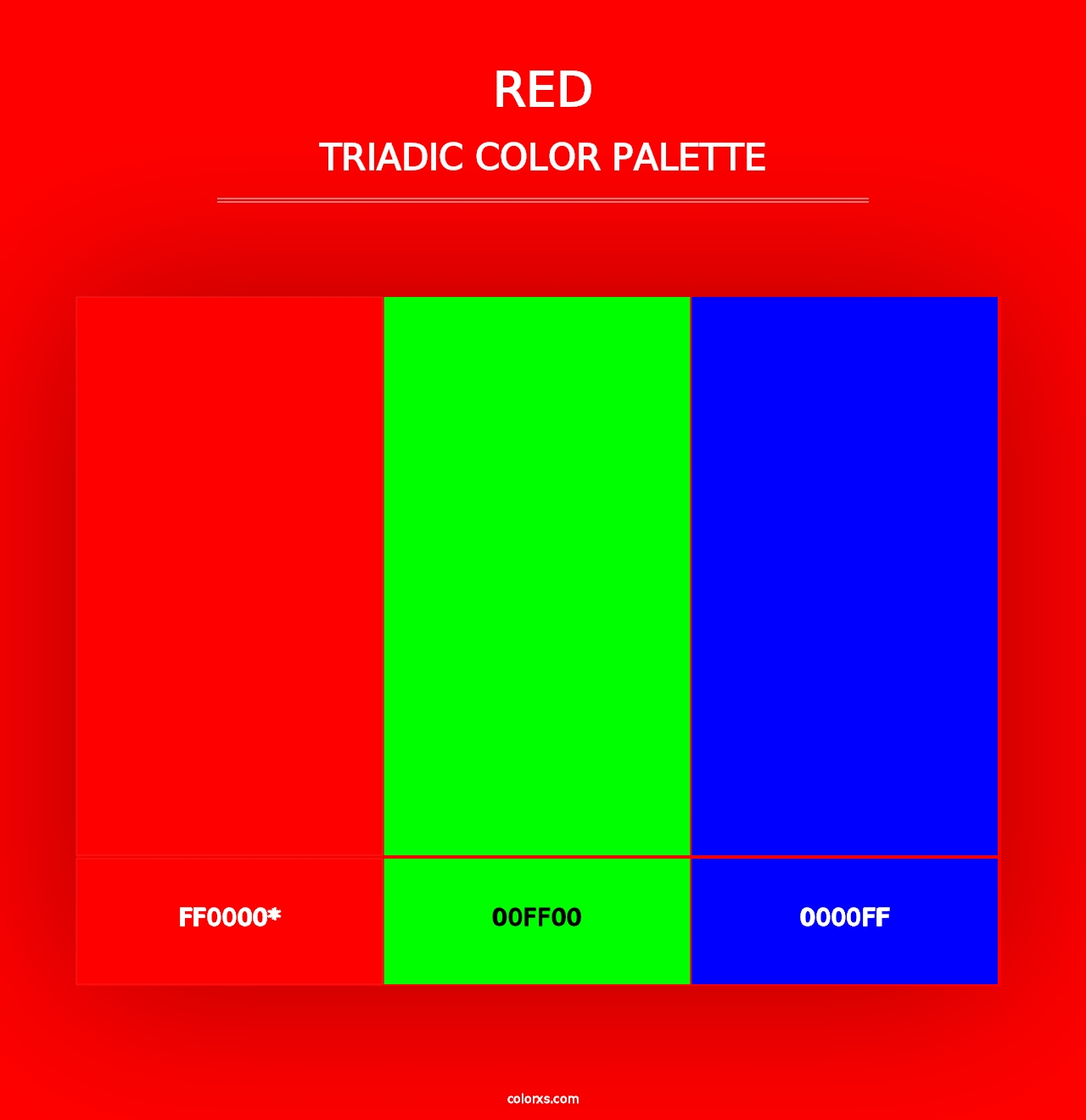 Red - Triadic Color Palette