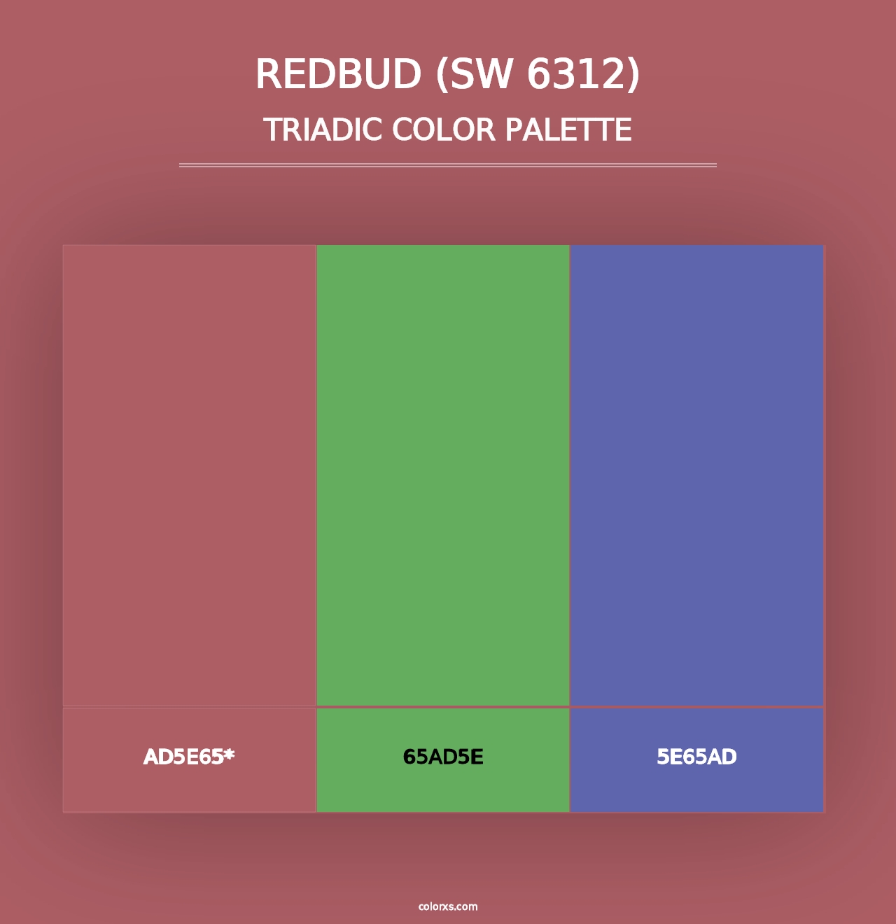 Redbud (SW 6312) - Triadic Color Palette