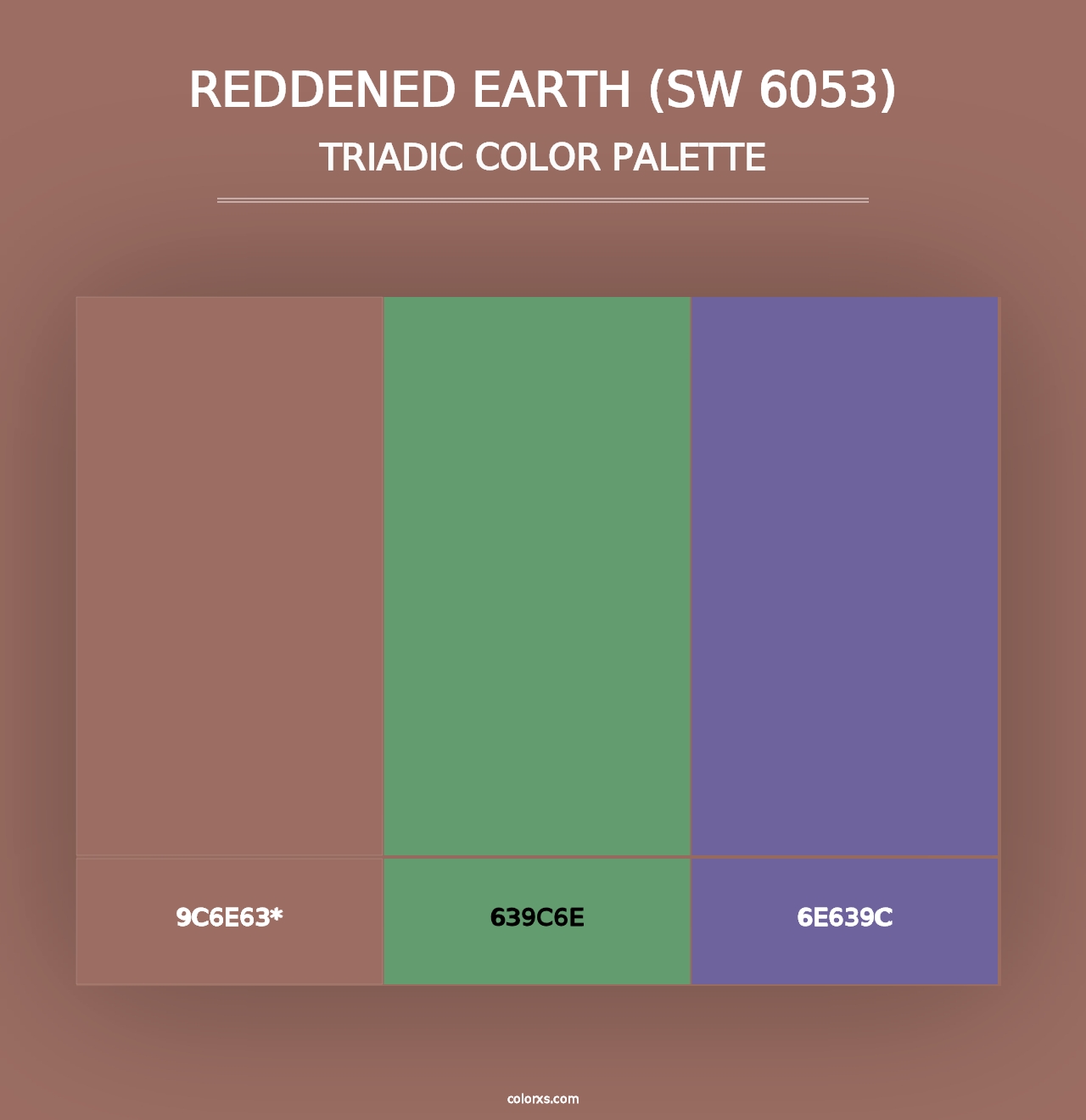 Reddened Earth (SW 6053) - Triadic Color Palette