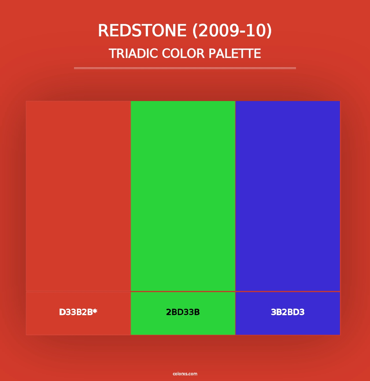 Redstone (2009-10) - Triadic Color Palette