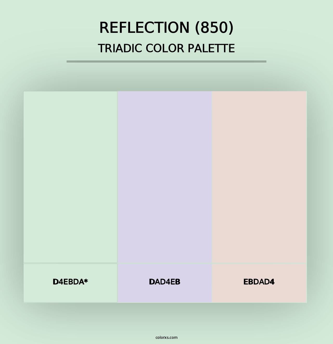 Reflection (850) - Triadic Color Palette