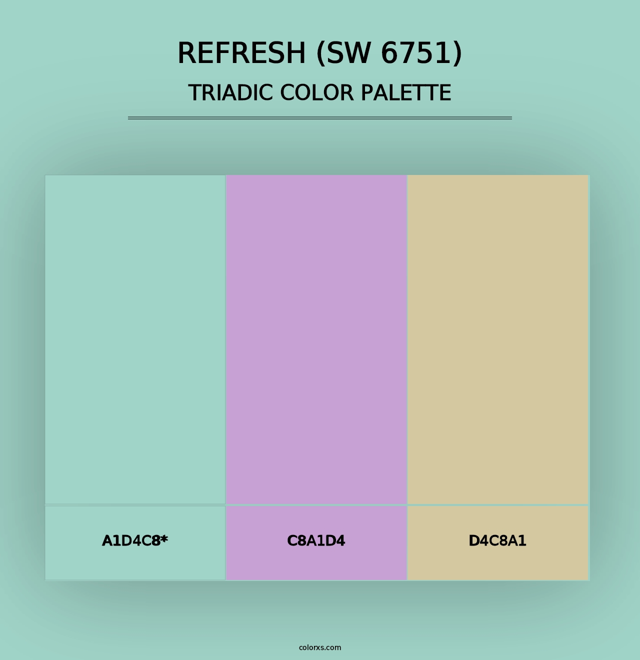 Refresh (SW 6751) - Triadic Color Palette