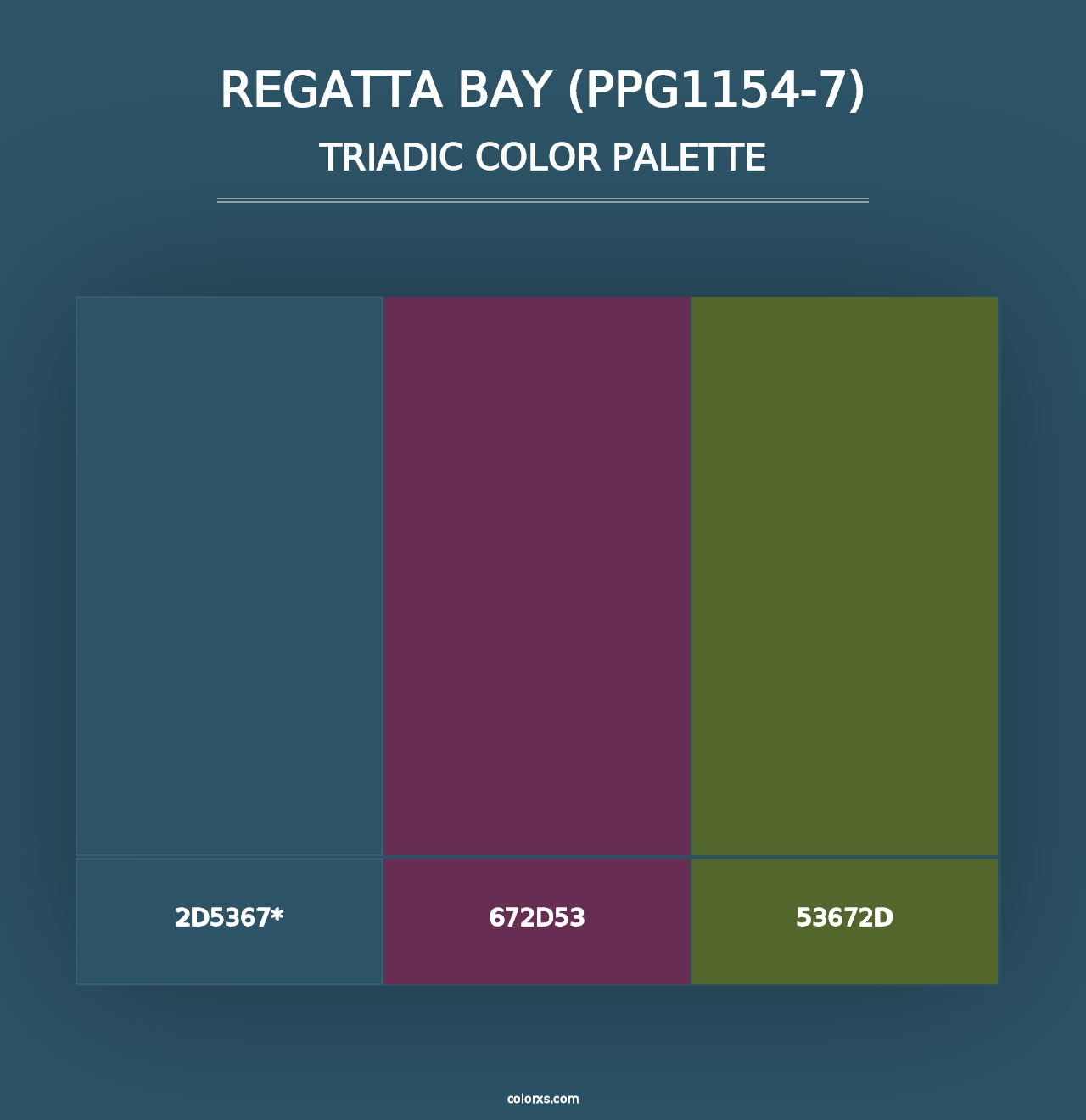 Regatta Bay (PPG1154-7) - Triadic Color Palette