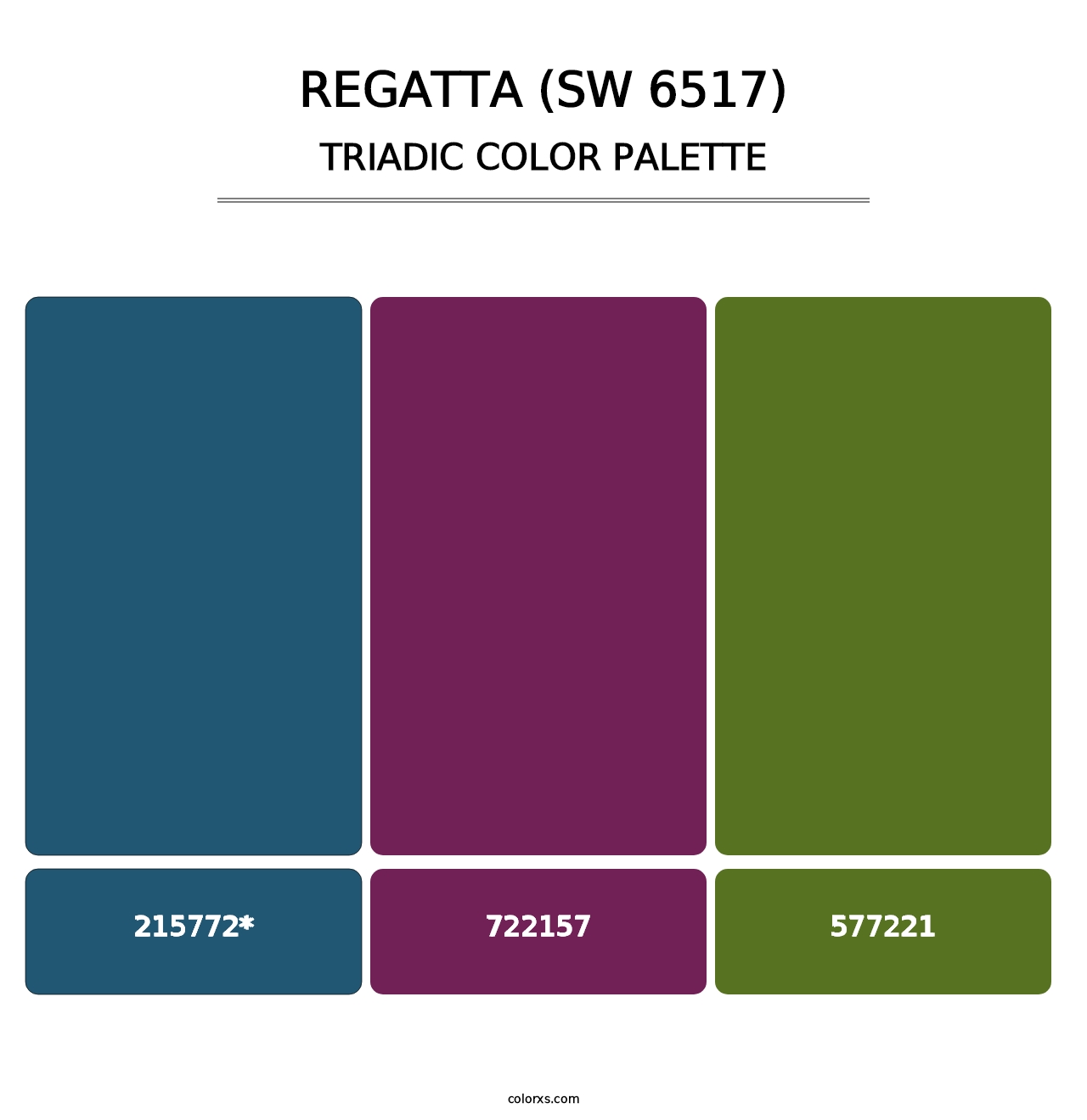 Regatta (SW 6517) - Triadic Color Palette