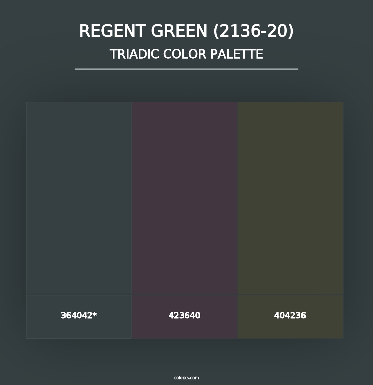 Regent Green (2136-20) - Triadic Color Palette