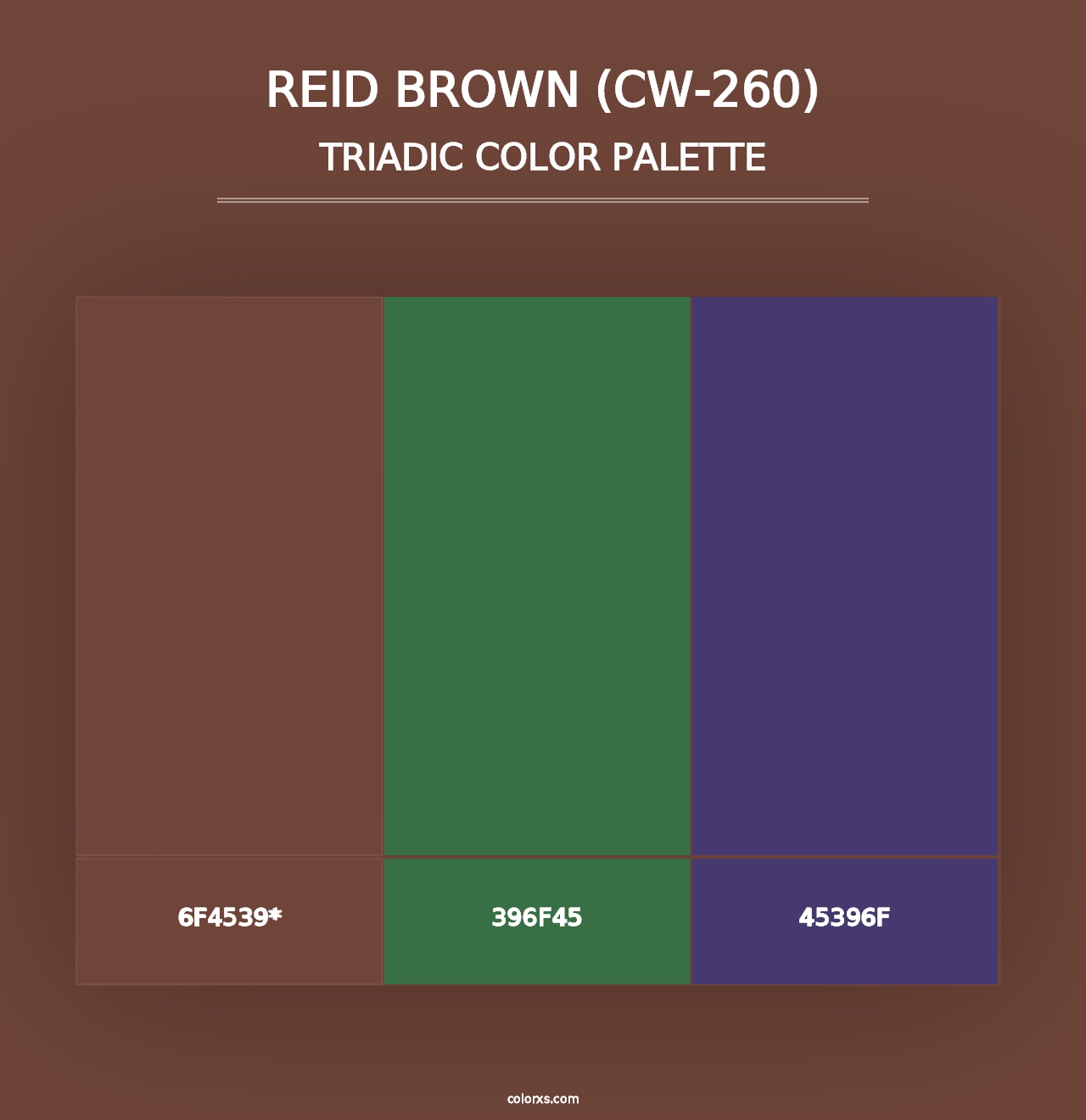 Reid Brown (CW-260) - Triadic Color Palette