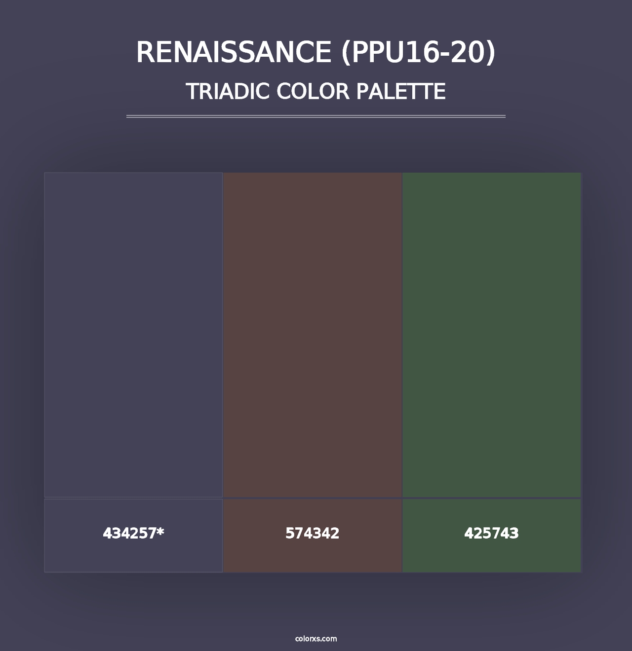 Renaissance (PPU16-20) - Triadic Color Palette