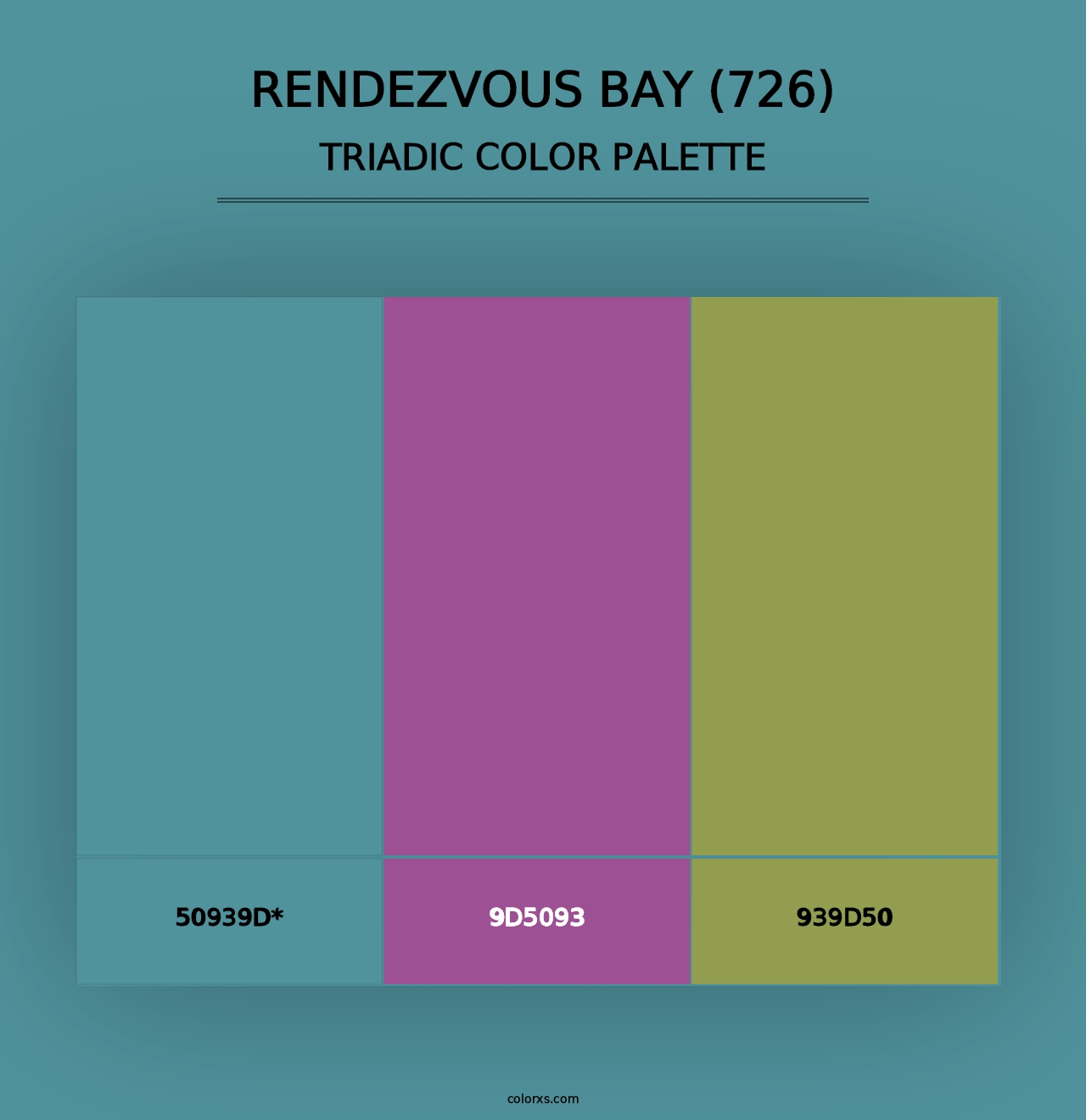 Rendezvous Bay (726) - Triadic Color Palette