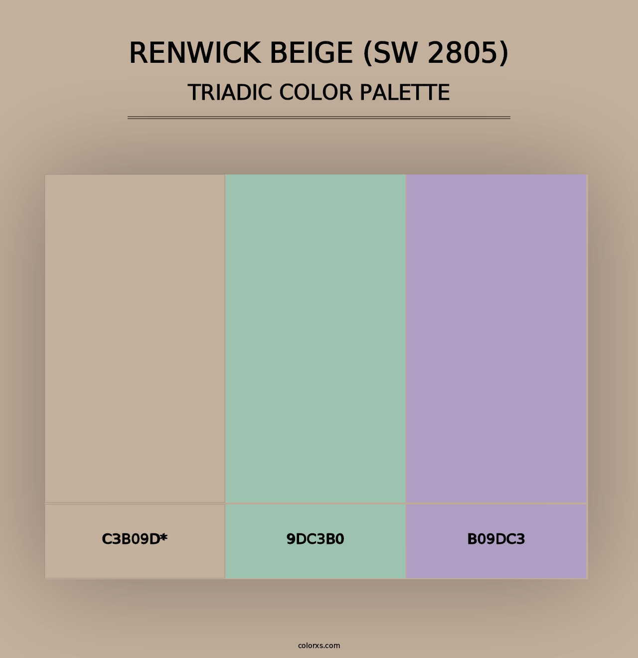 Renwick Beige (SW 2805) - Triadic Color Palette