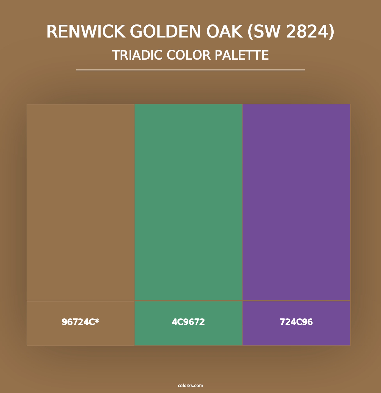 Renwick Golden Oak (SW 2824) - Triadic Color Palette