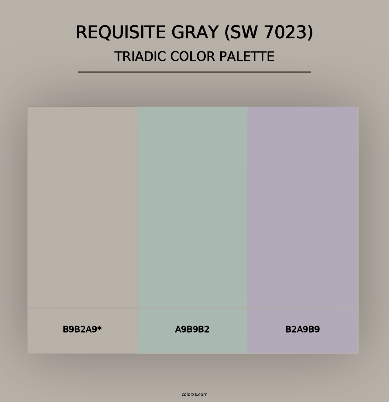 Requisite Gray (SW 7023) - Triadic Color Palette