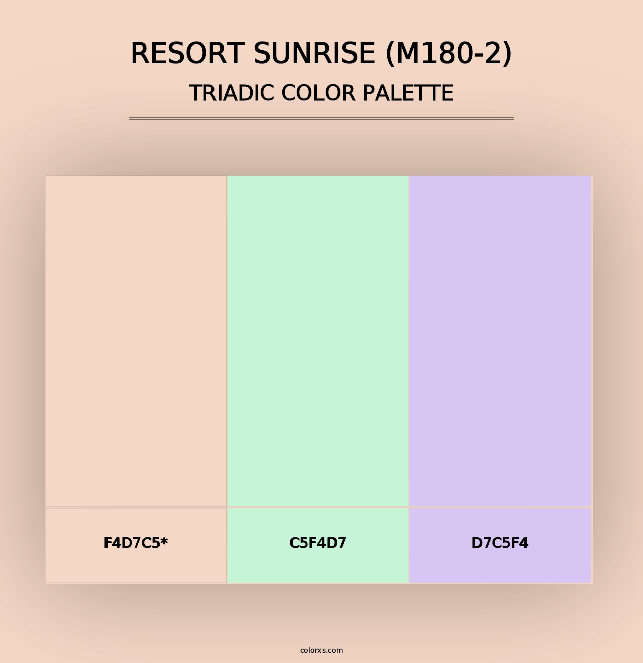 Resort Sunrise (M180-2) - Triadic Color Palette