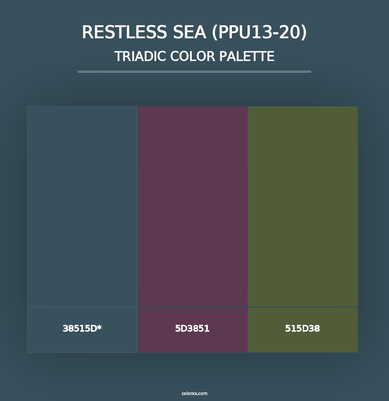 Restless Sea (PPU13-20) - Triadic Color Palette