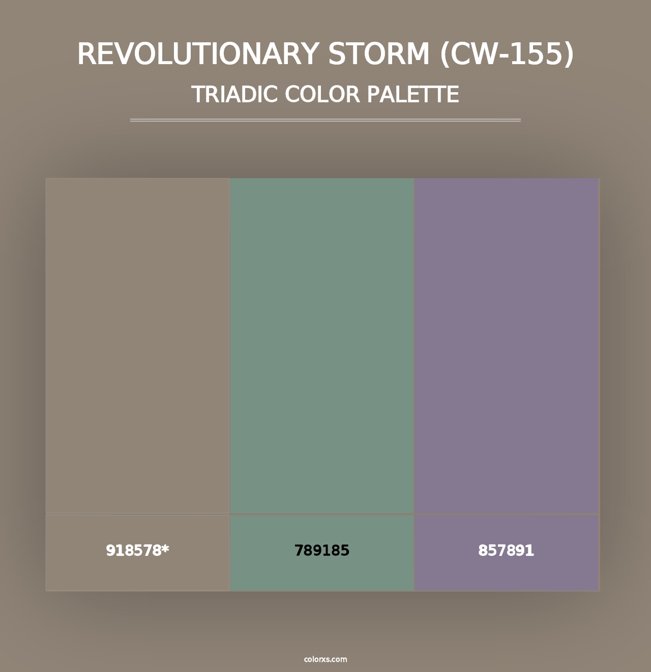 Revolutionary Storm (CW-155) - Triadic Color Palette