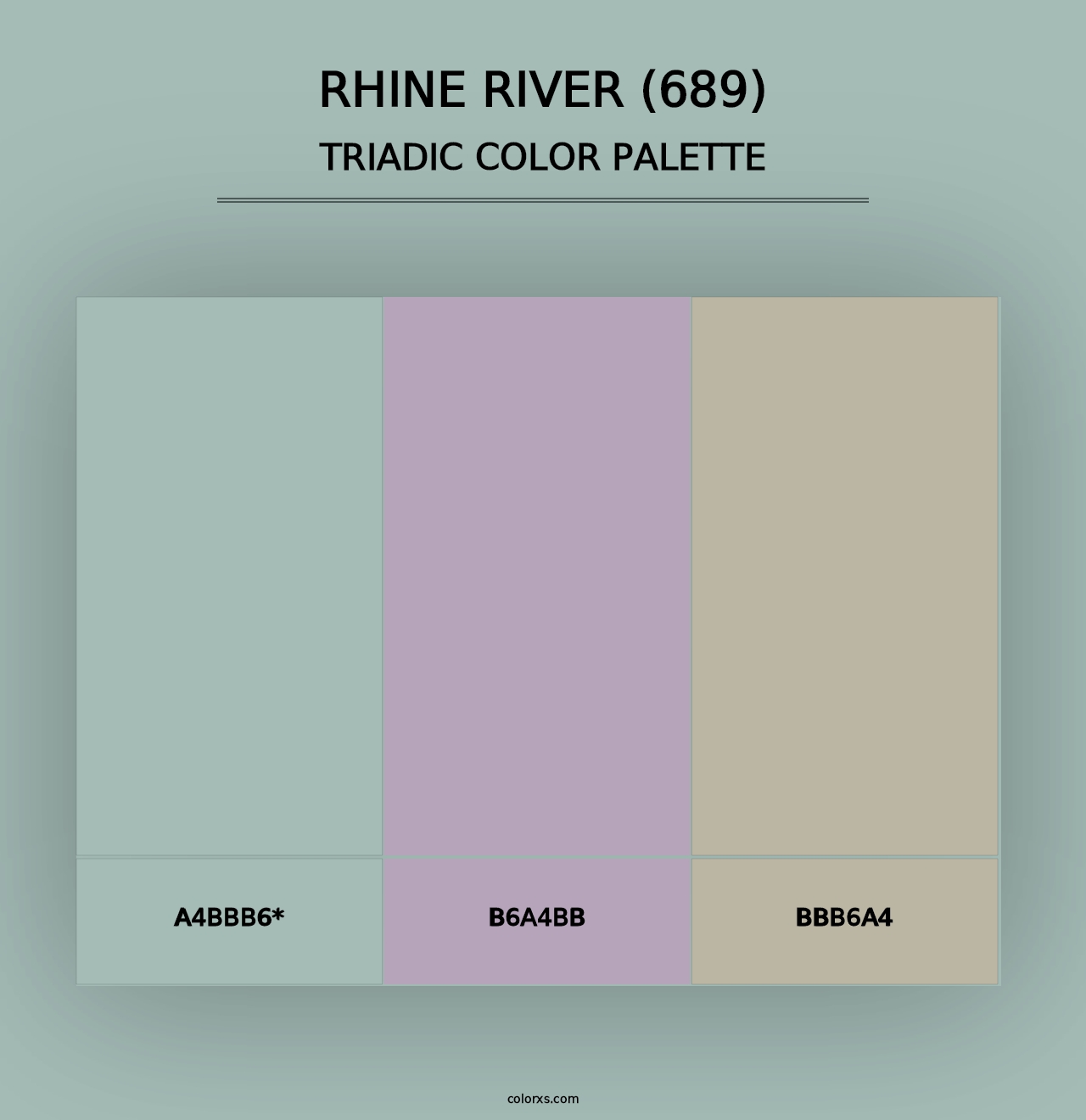 Rhine River (689) - Triadic Color Palette