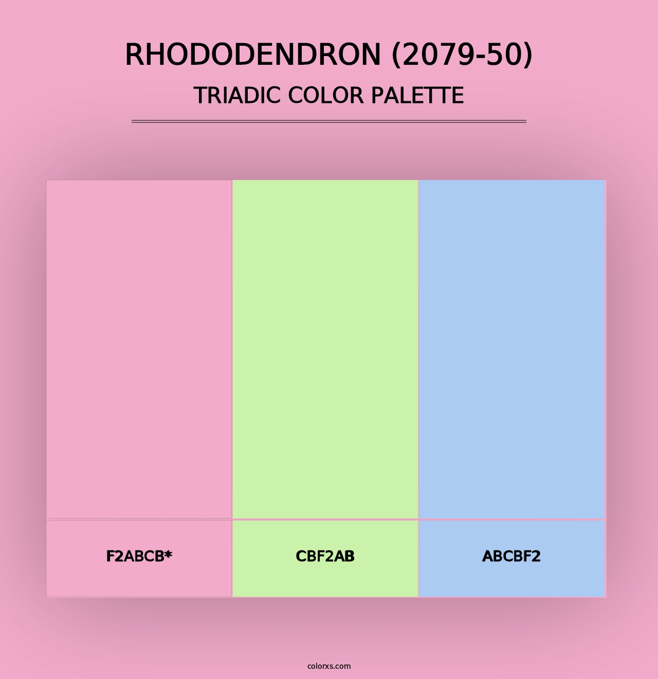 Rhododendron (2079-50) - Triadic Color Palette