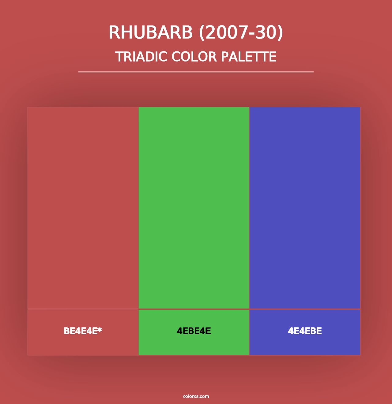 Rhubarb (2007-30) - Triadic Color Palette