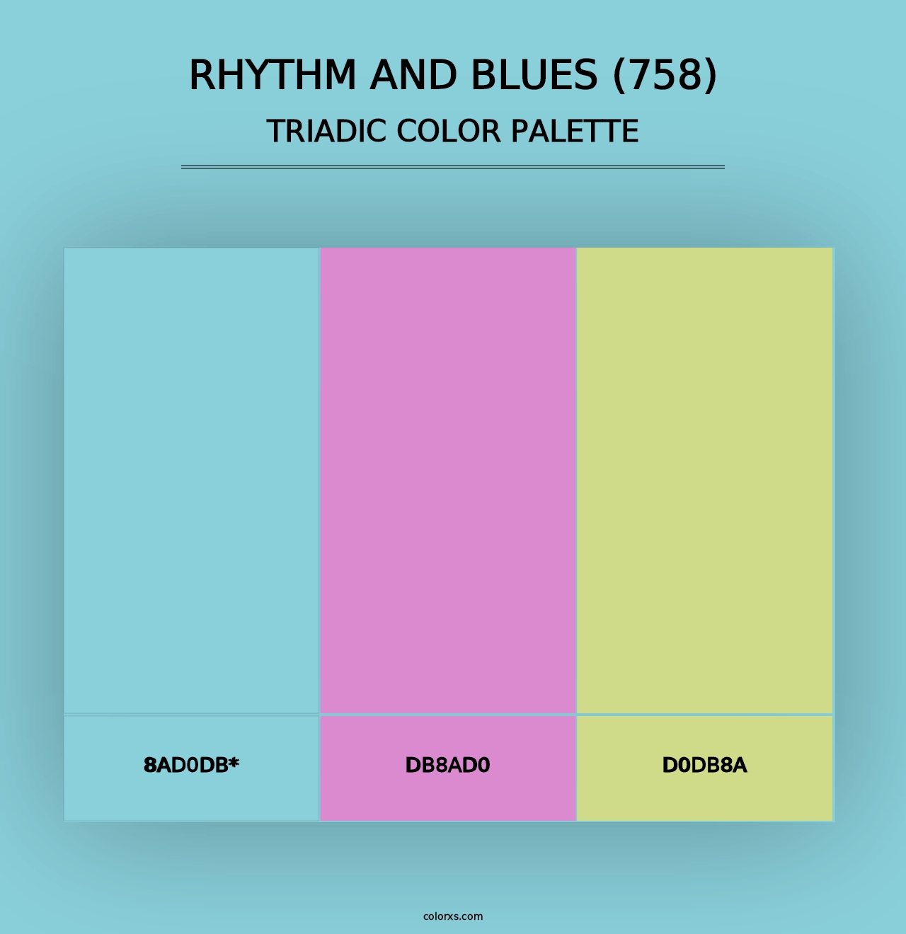 Rhythm and Blues (758) - Triadic Color Palette