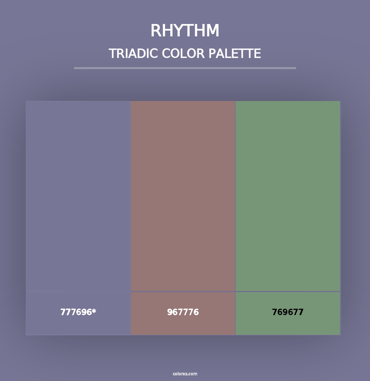 Rhythm - Triadic Color Palette