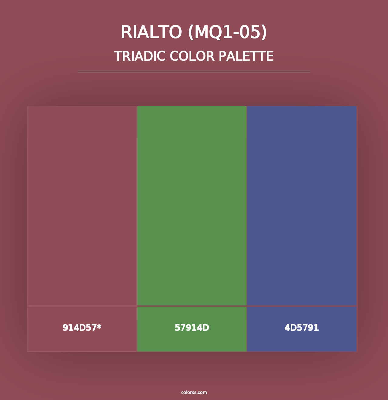 Rialto (MQ1-05) - Triadic Color Palette